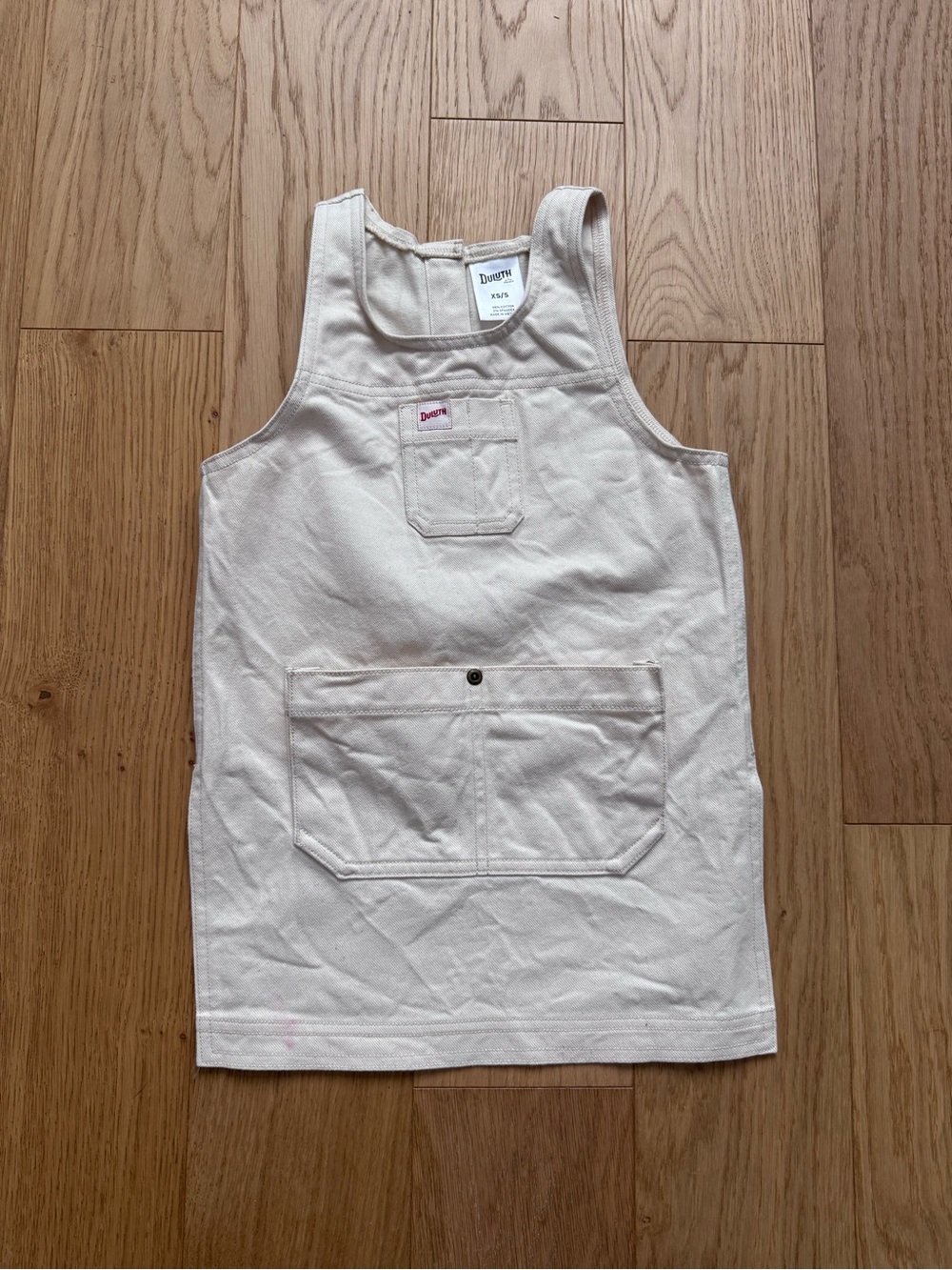 Duluth Trading Co Canvas Kids Art Smock Apron with Utility Pockets